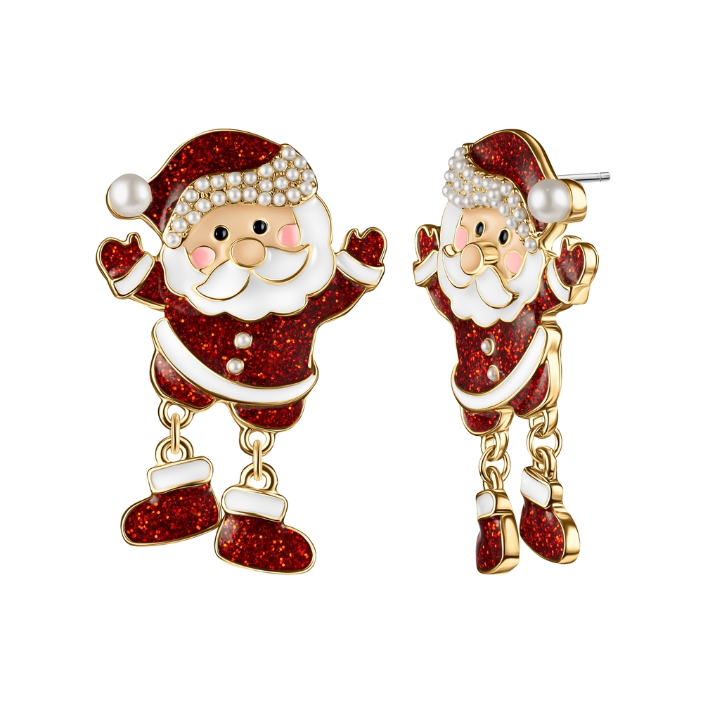 Happy Santa Claus Dancing Drop Earrings